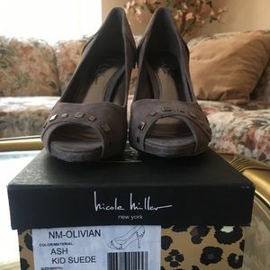 NEW Nicole Miller Suede Heels
